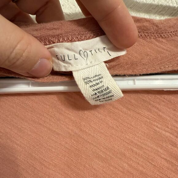 Full Tilt Classic V-Neck Everyday Essential Layering Tee Women Small Versatile - Picture 3 of 3